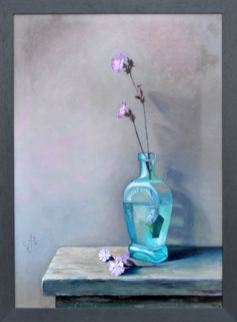 Bert van der Meer + Bloem in groene fles